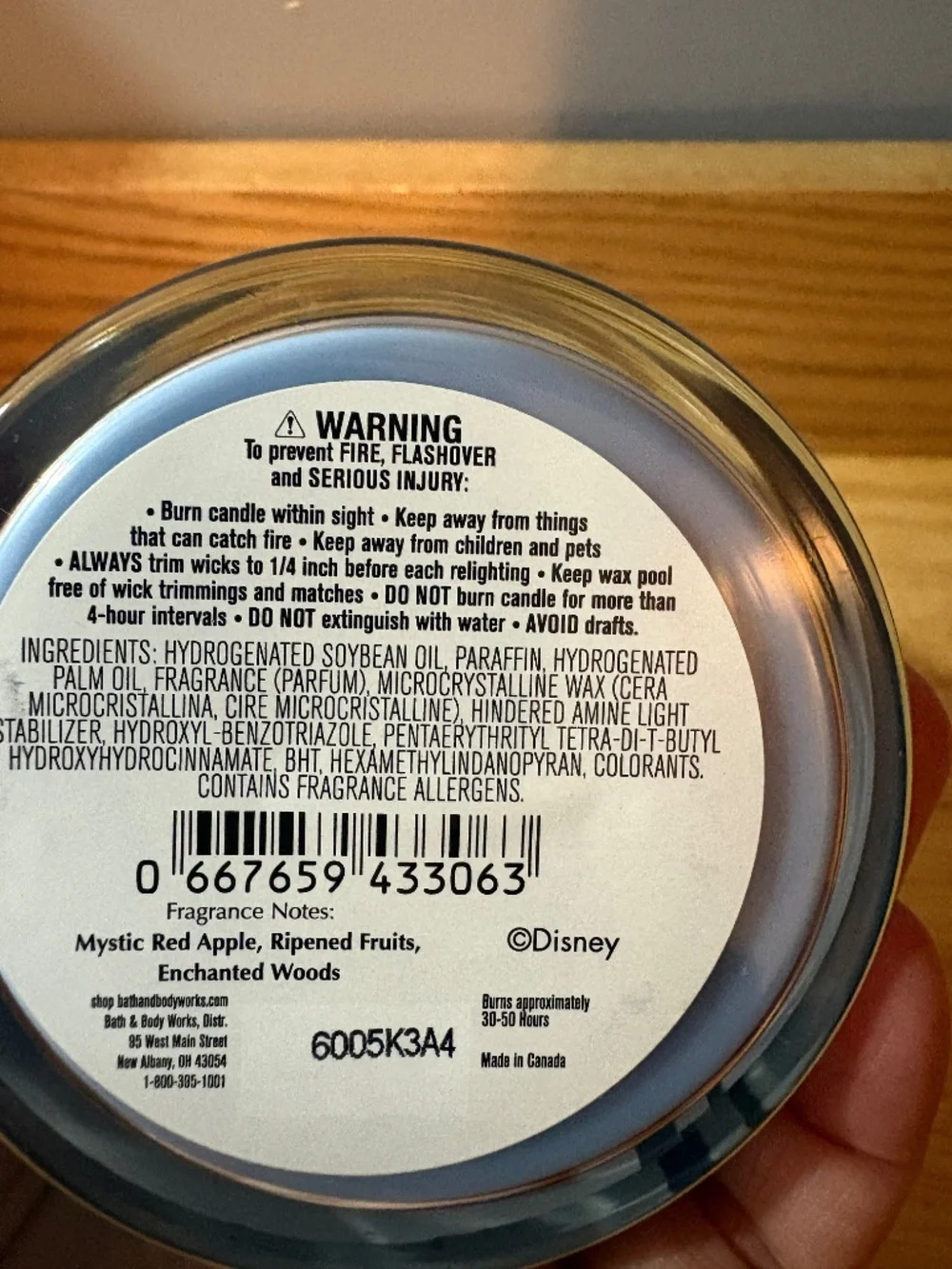 Bath & body Works Snow White candle